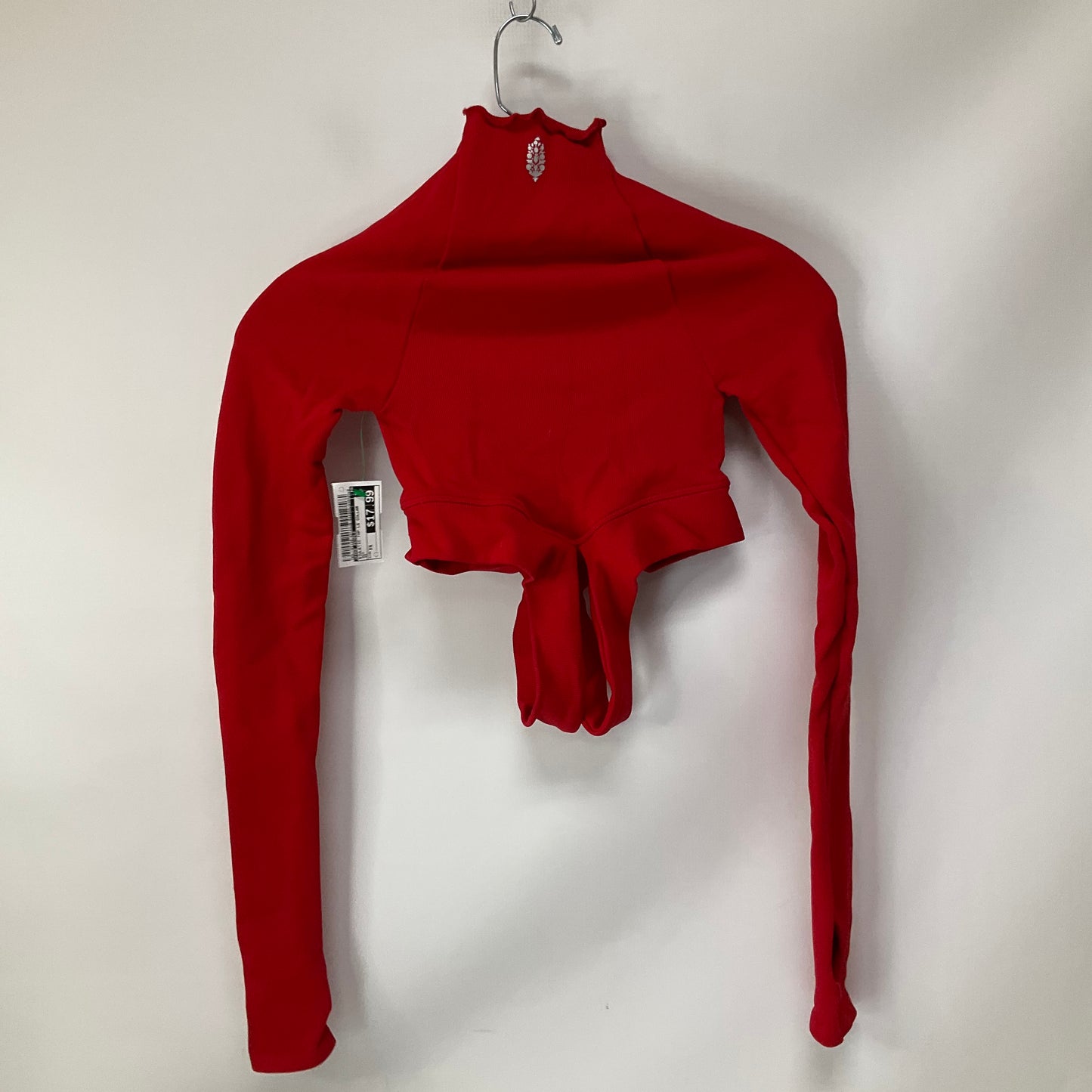 Athletic Top Long Sleeve Collar By Free People In Red, Size: Xs