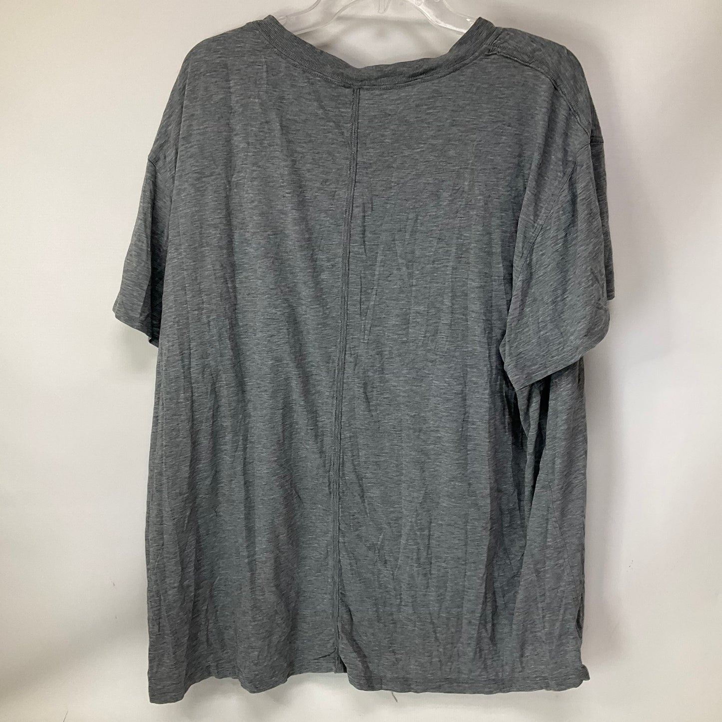 Athletic Top Short Sleeve By Lululemon In Grey, Size: 20