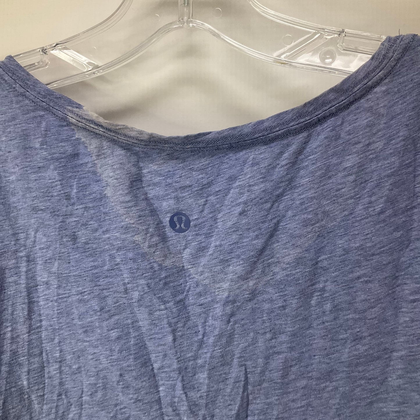 Athletic Top Short Sleeve By Lululemon In Blue, Size: 20