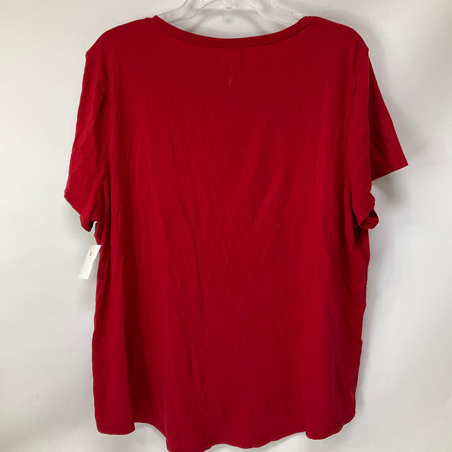 Athletic Top Short Sleeve By Lululemon In Red, Size: 20