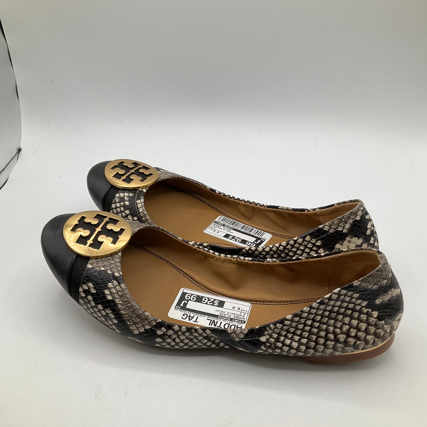 Shoes Flats By Tory Burch In Snakeskin Print, Size: 9.5