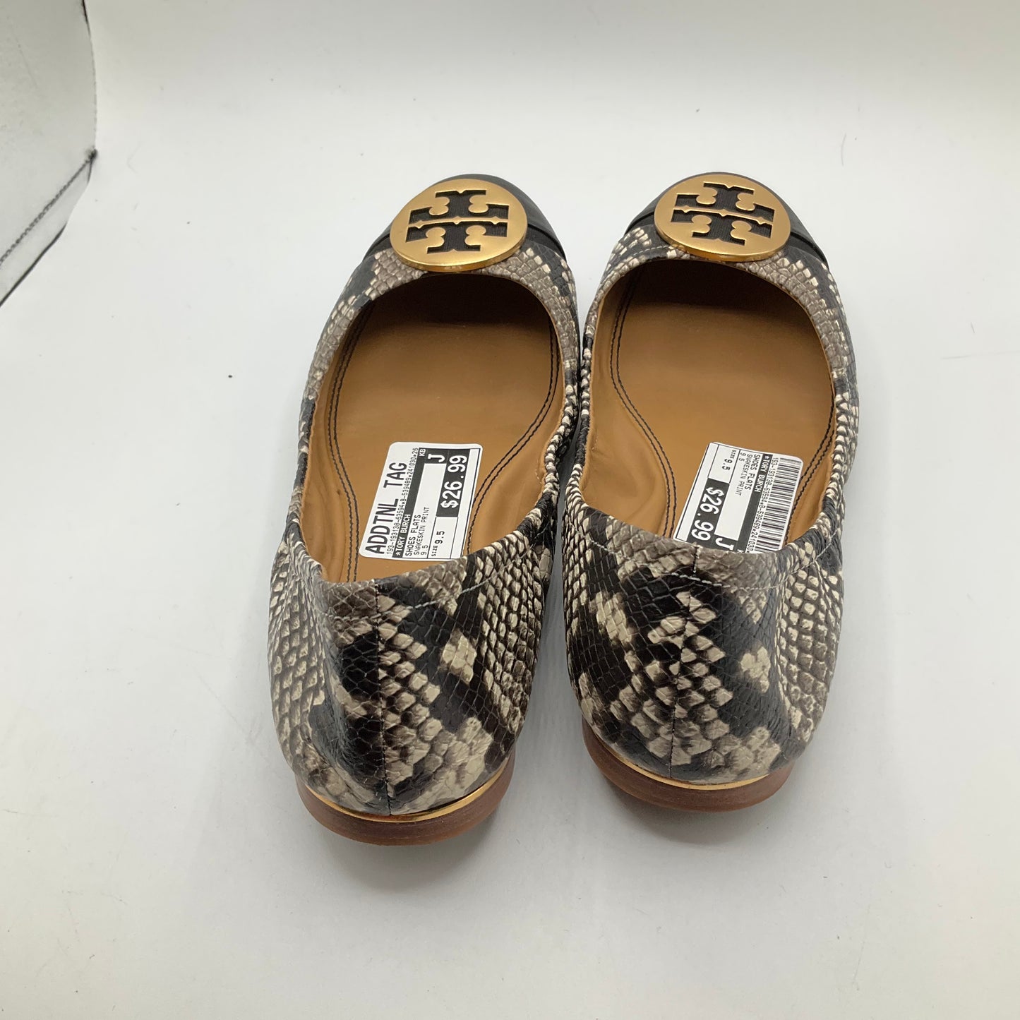 Shoes Flats By Tory Burch In Snakeskin Print, Size: 9.5