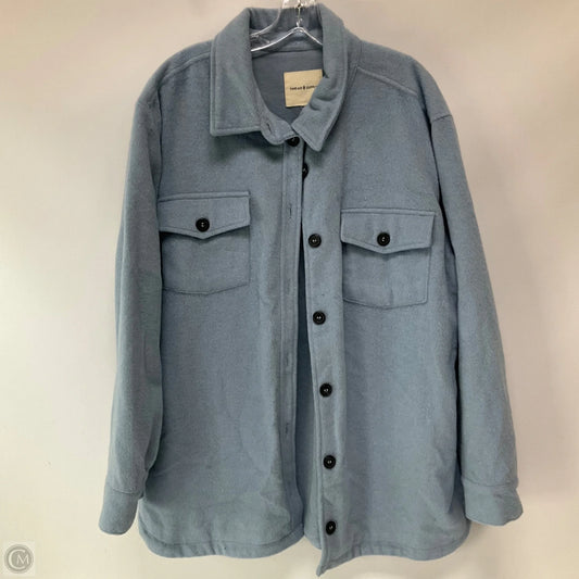 Jacket Shirt By Thread And Supply In Blue, Size: L
