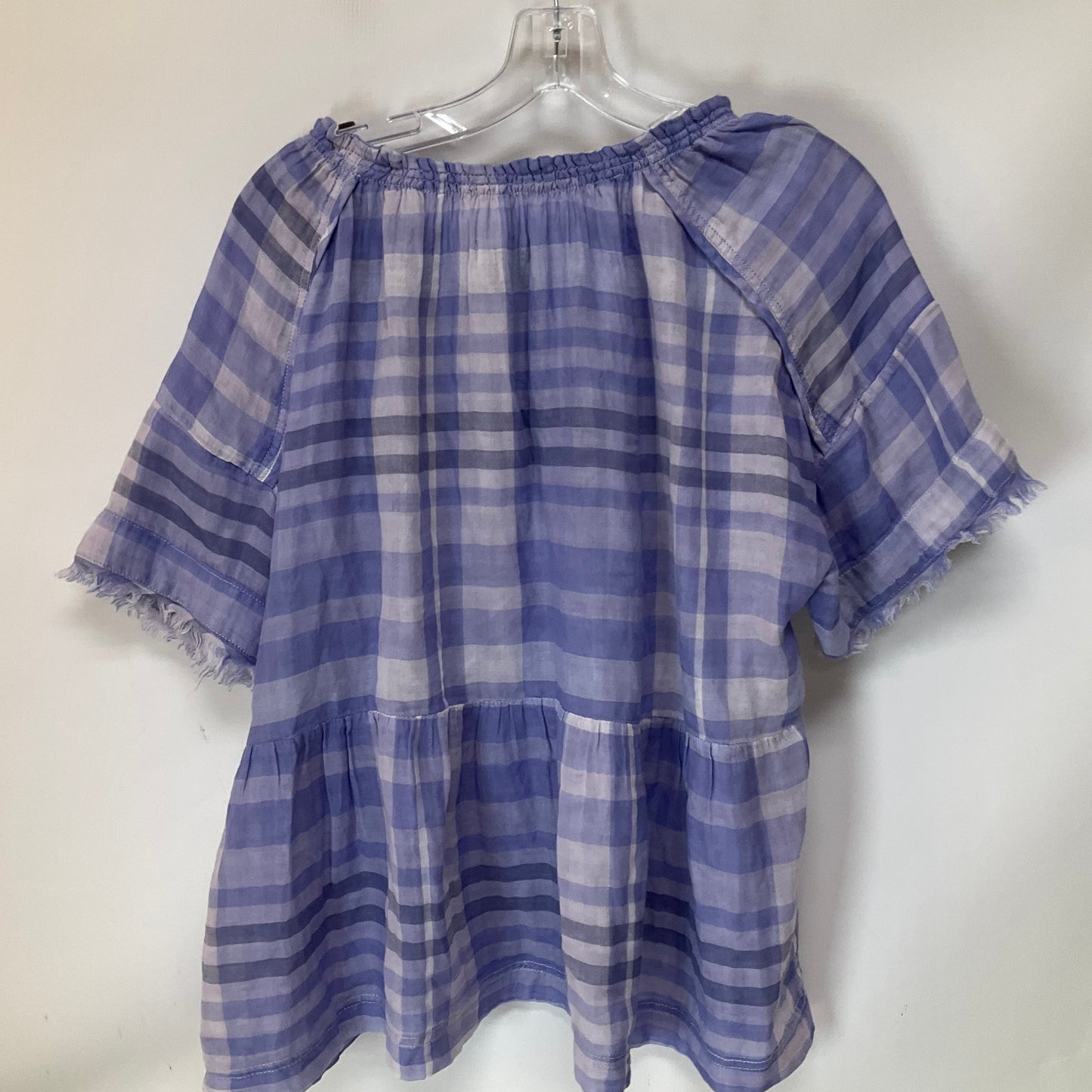 Top Short Sleeve By Anthropologie In Blue, Size: S