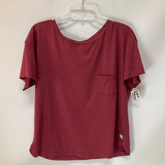 Athletic Top Short Sleeve By Vuori In Red, Size: L