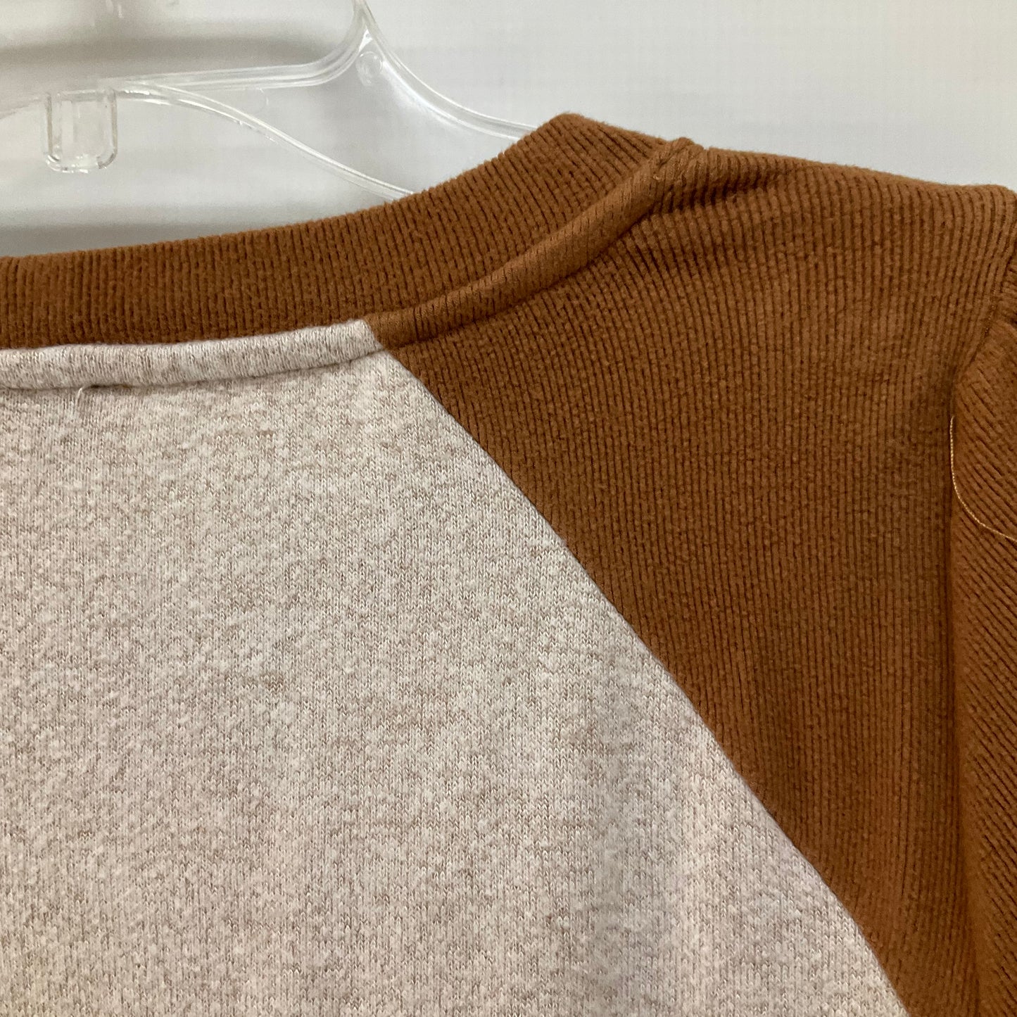 Top Long Sleeve By Evereve In Tan, Size: M