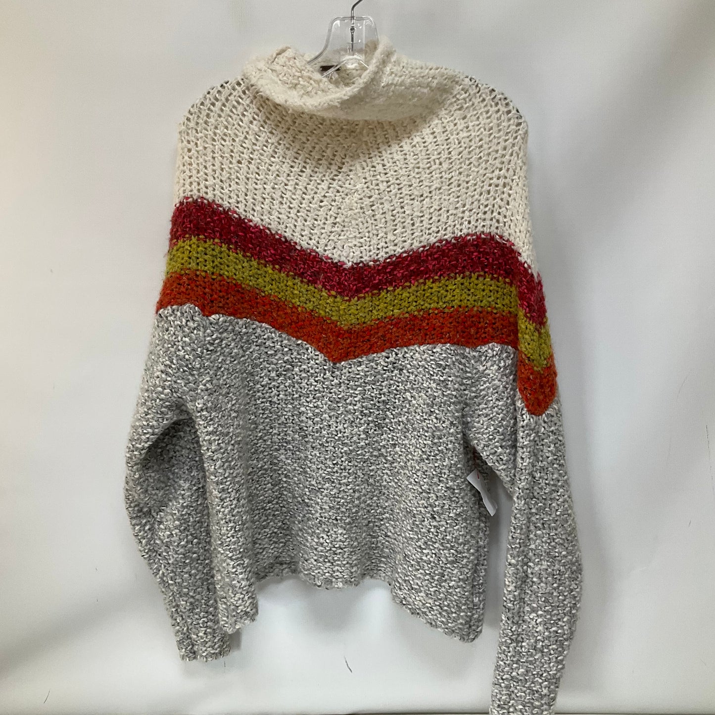 Sweater By Free People In Grey & White, Size: M