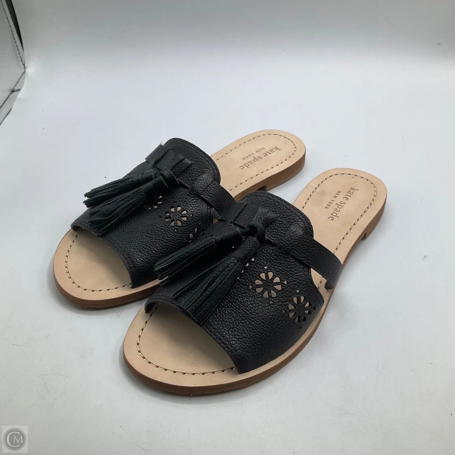 Sandals Designer By Kate Spade In Black, Size: 6.5