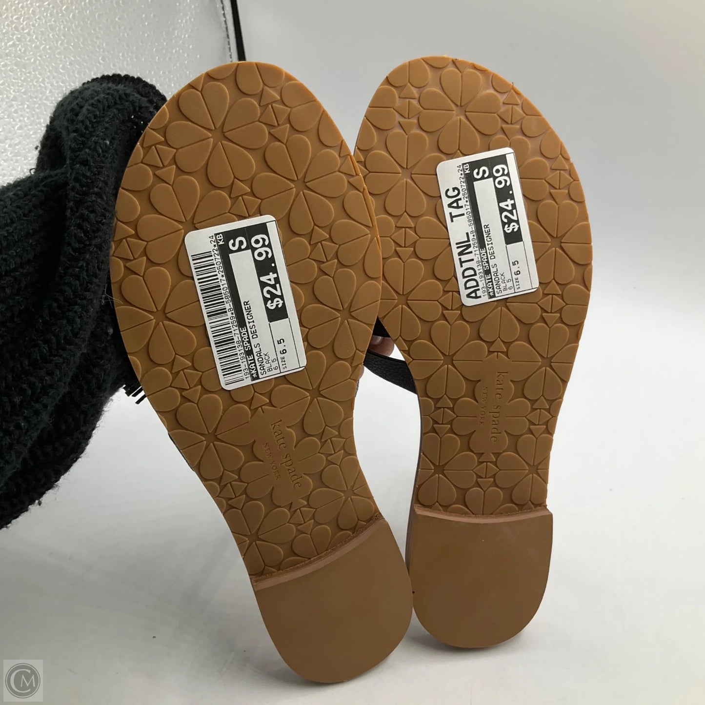 Sandals Designer By Kate Spade In Black, Size: 6.5