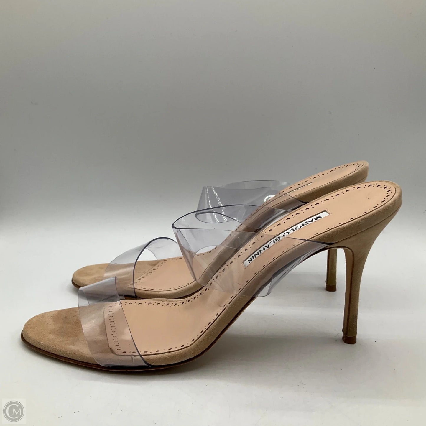 Shoes Luxury Designer By Manolo Blahnik In Tan, Size: 9
