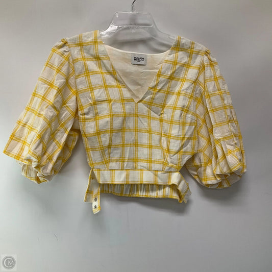 Top Short Sleeve By Cmb In Yellow, Size: S