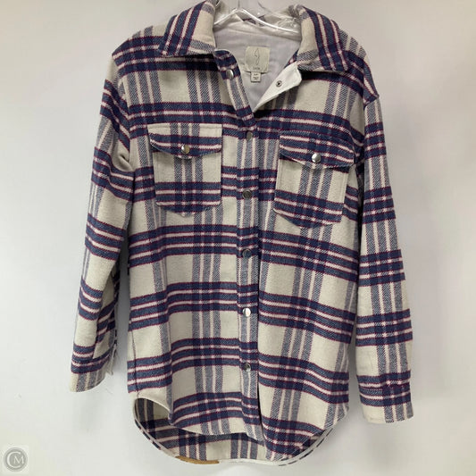 Jacket Shirt By Joie In Blue, Size: S