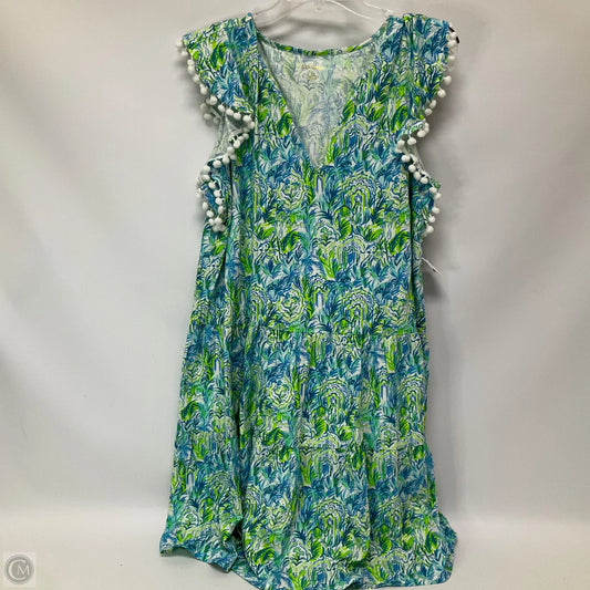 Dress Designer By Lilly Pulitzer In Blue & Green, Size: Xl