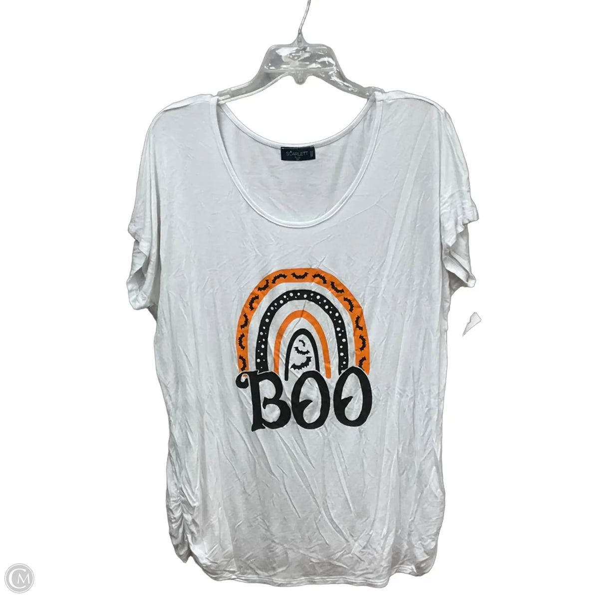 Top Short Sleeve By Cme In White, Size: 2x