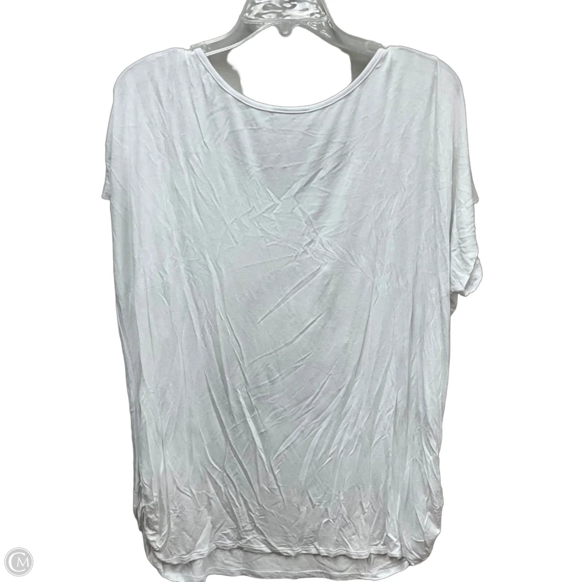 Top Short Sleeve By Cme In White, Size: 2x