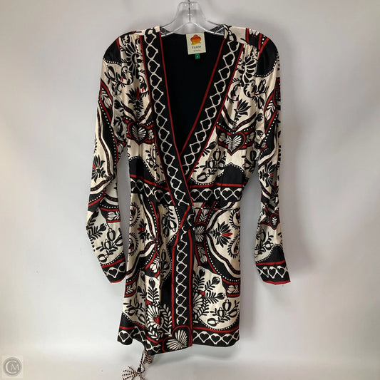 Dress Casual Short By Farm Rio In Black & Tan, Size: S