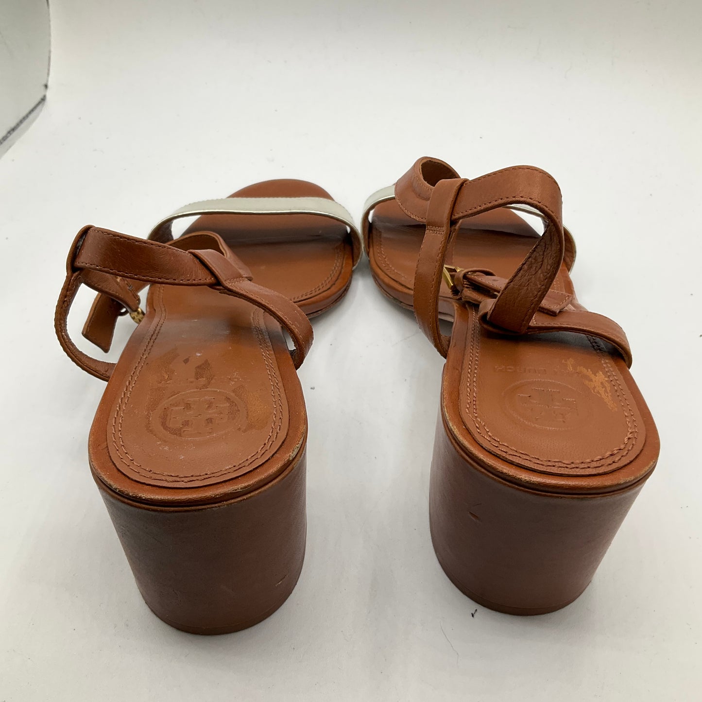 Sandals Heels Block By Tory Burch In Brown, Size: 11