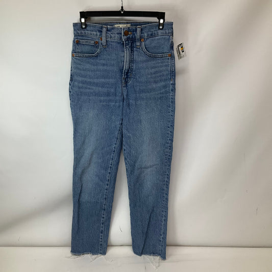 Jeans Straight By Madewell In Blue Denim, Size: 0