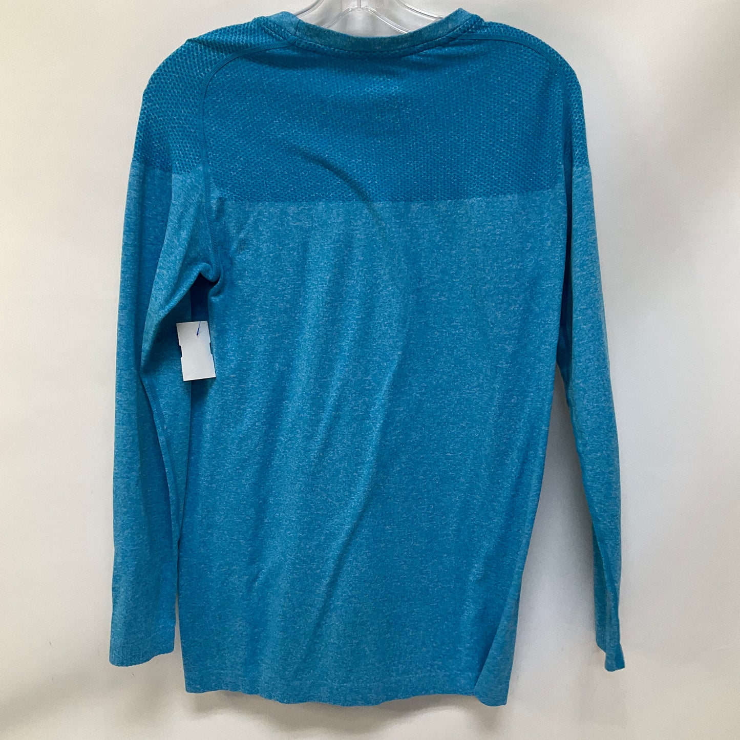 Athletic Top Long Sleeve Collar By Gym Shark In Blue, Size: S