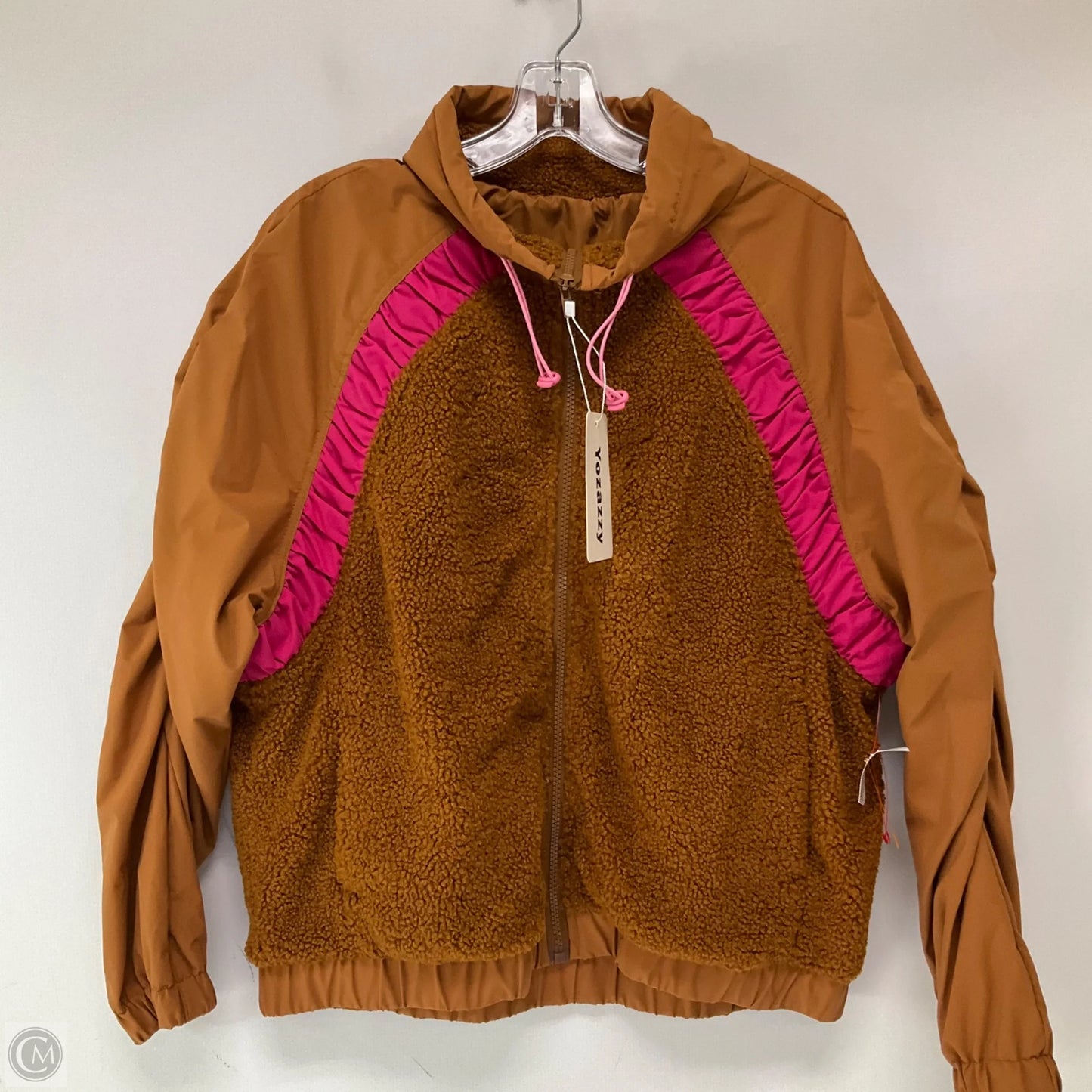 Jacket Puffer & Quilted By Clothes Mentor In Brown & Pink, Size: S