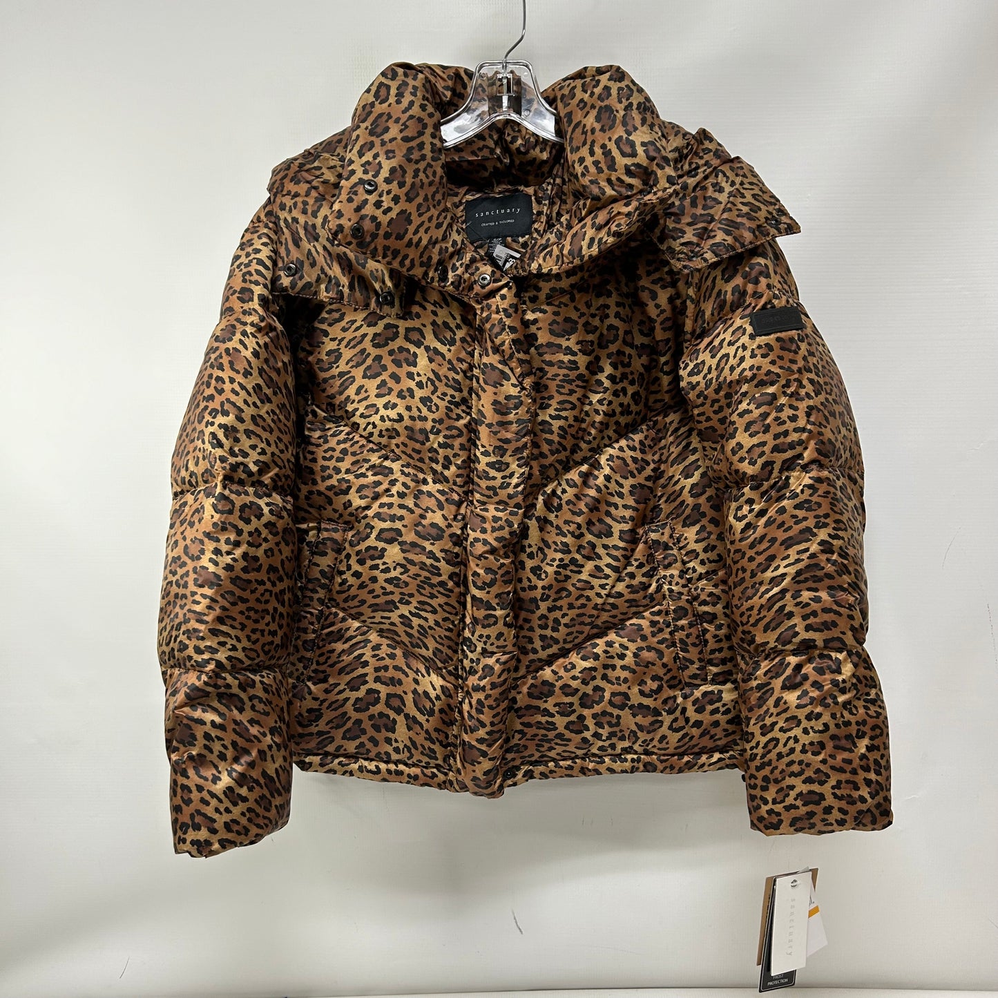 Jacket Puffer & Quilted By Sanctuary In Leopard Print, Size: S