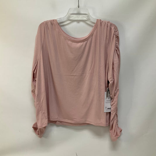 Pink Athletic Top Long Sleeve Crewneck Athleta, Size 3x