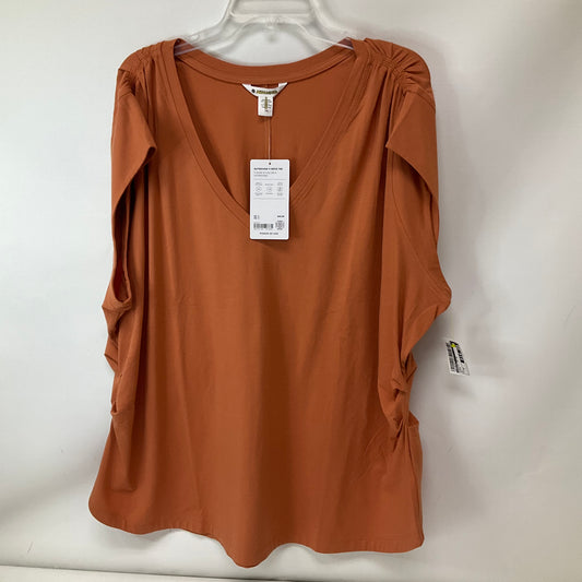 Athletic Top Short Sleeve By Athleta In Orange, Size: 3x