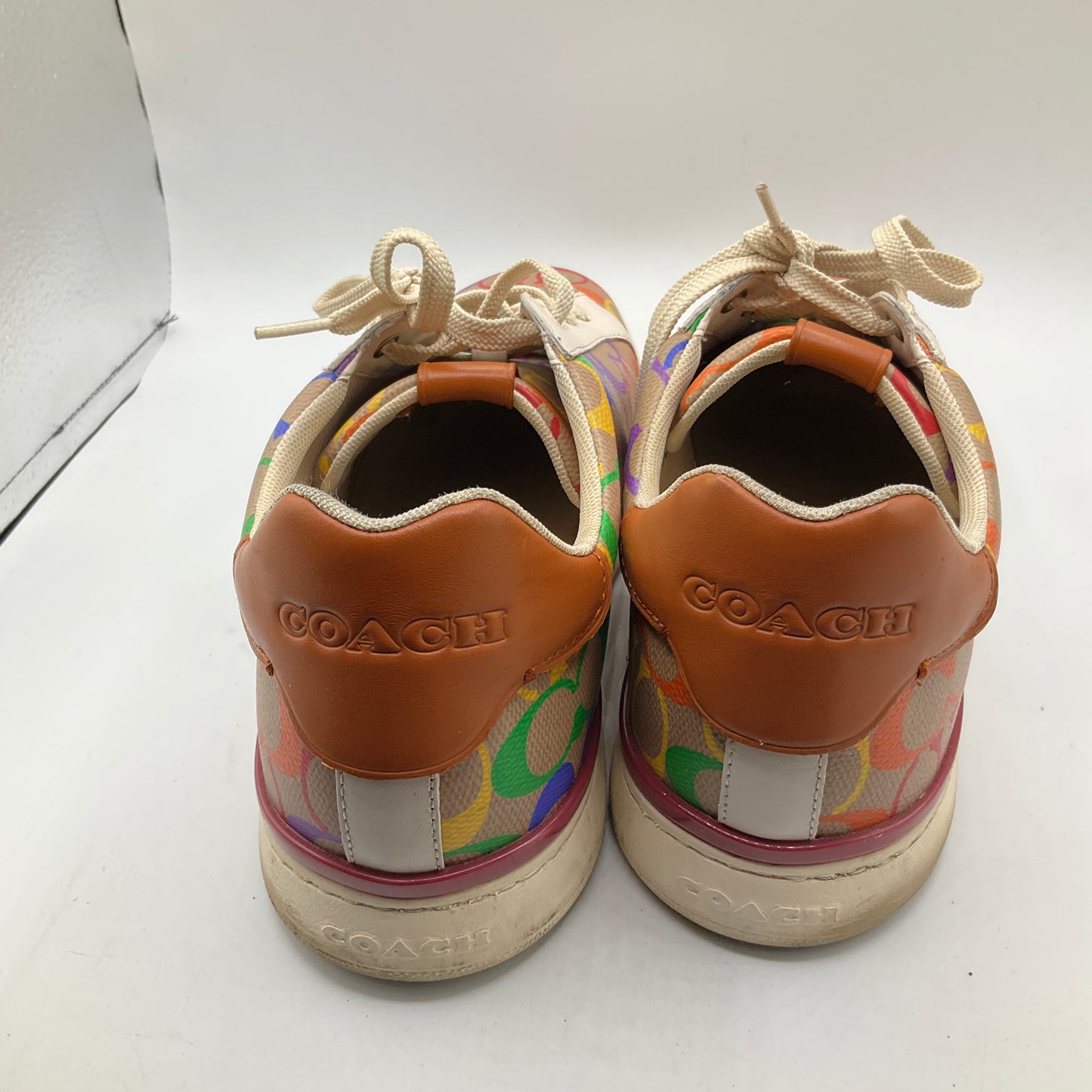 Shoes Sneakers By Coach In Rainbow Print, Size: 13