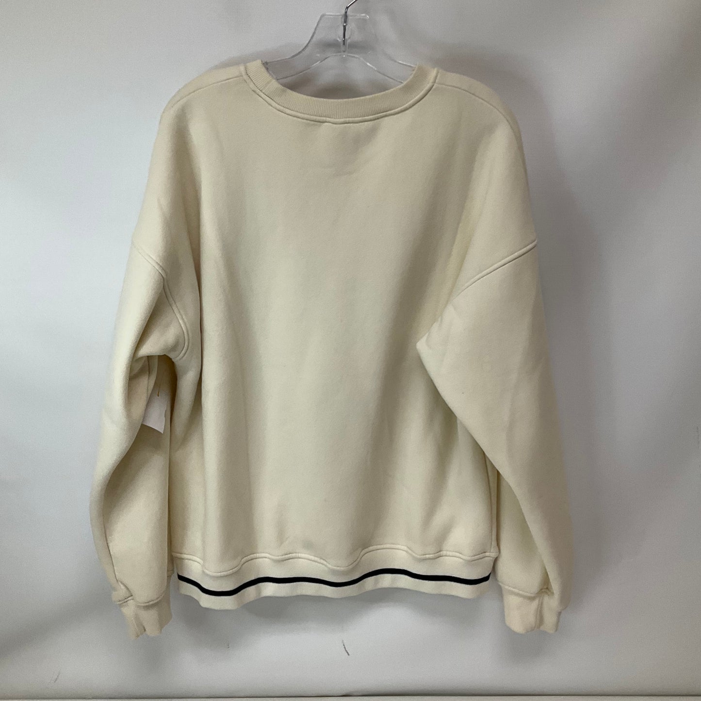 Sweatshirt Crewneck By Clothes Mentor In Cream, Size: Xl