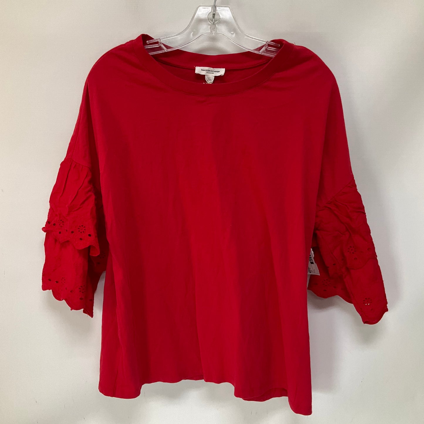 Top Short Sleeve By Beachlunchlounge In Red, Size: L