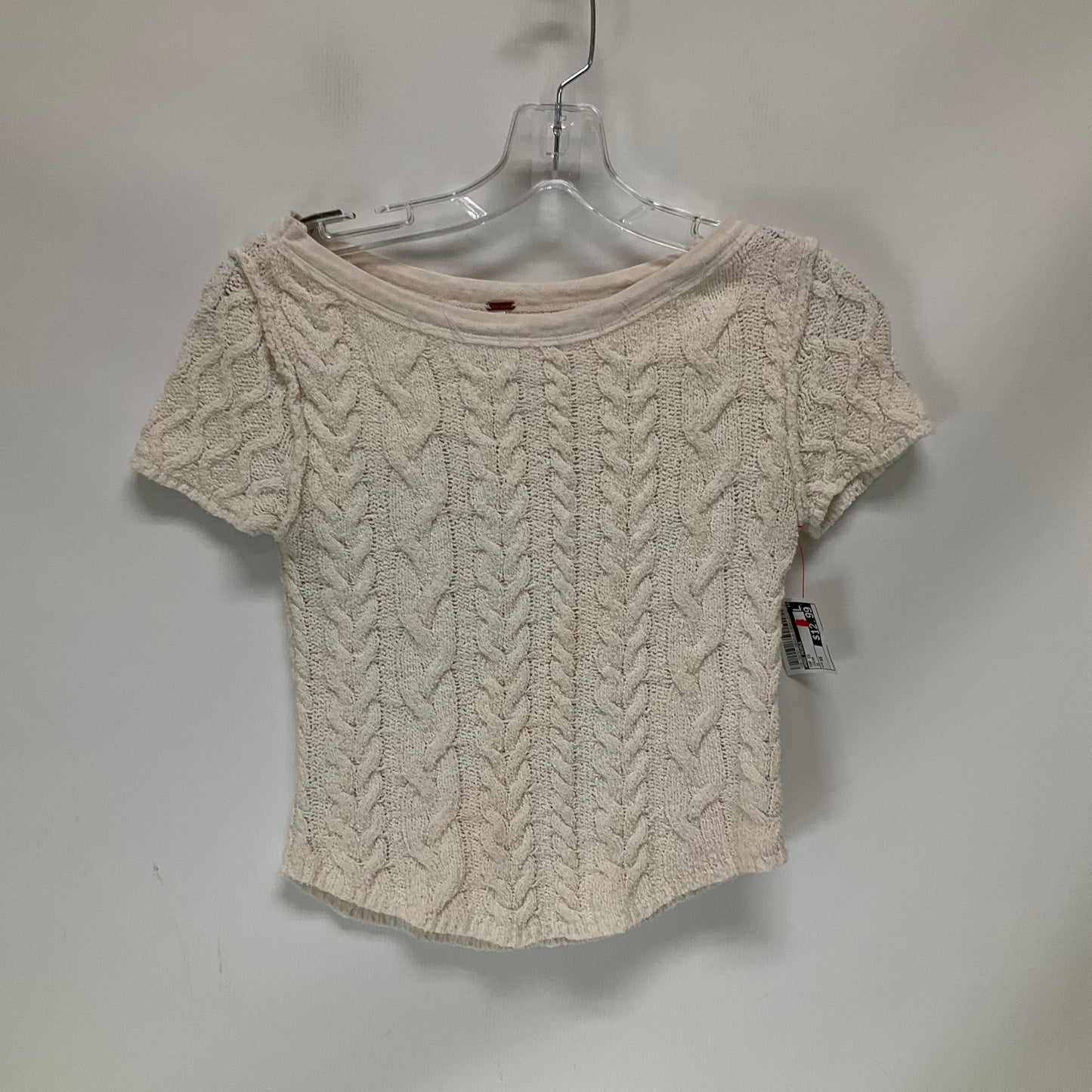 Top Short Sleeve By Free People In Cream, Size: Xs