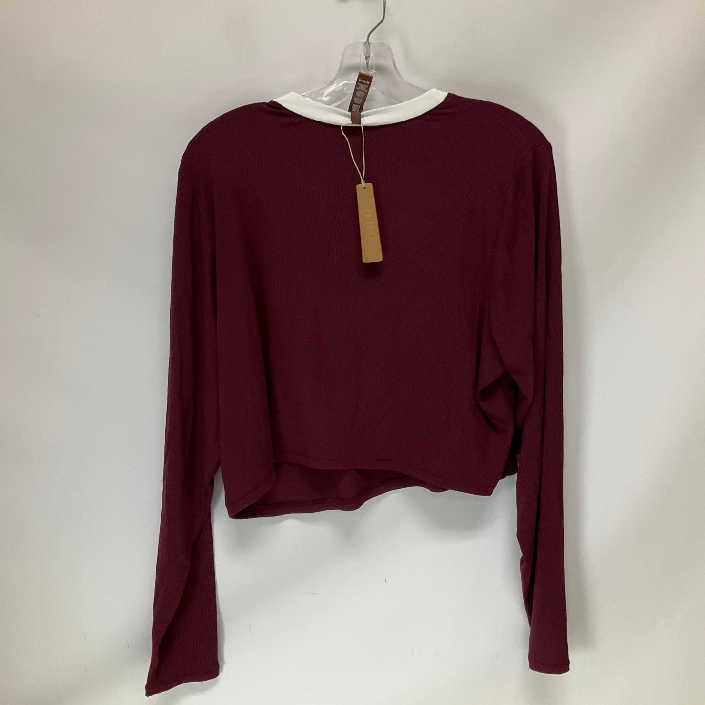 Top Long Sleeve By Skims In Maroon, Size: 4x