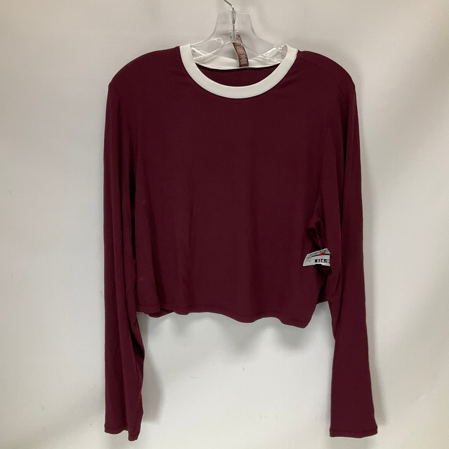 Top Long Sleeve By Skims In Maroon, Size: 4x