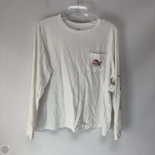 Top Long Sleeve By Vineyard Vines In White, Size: Xxl