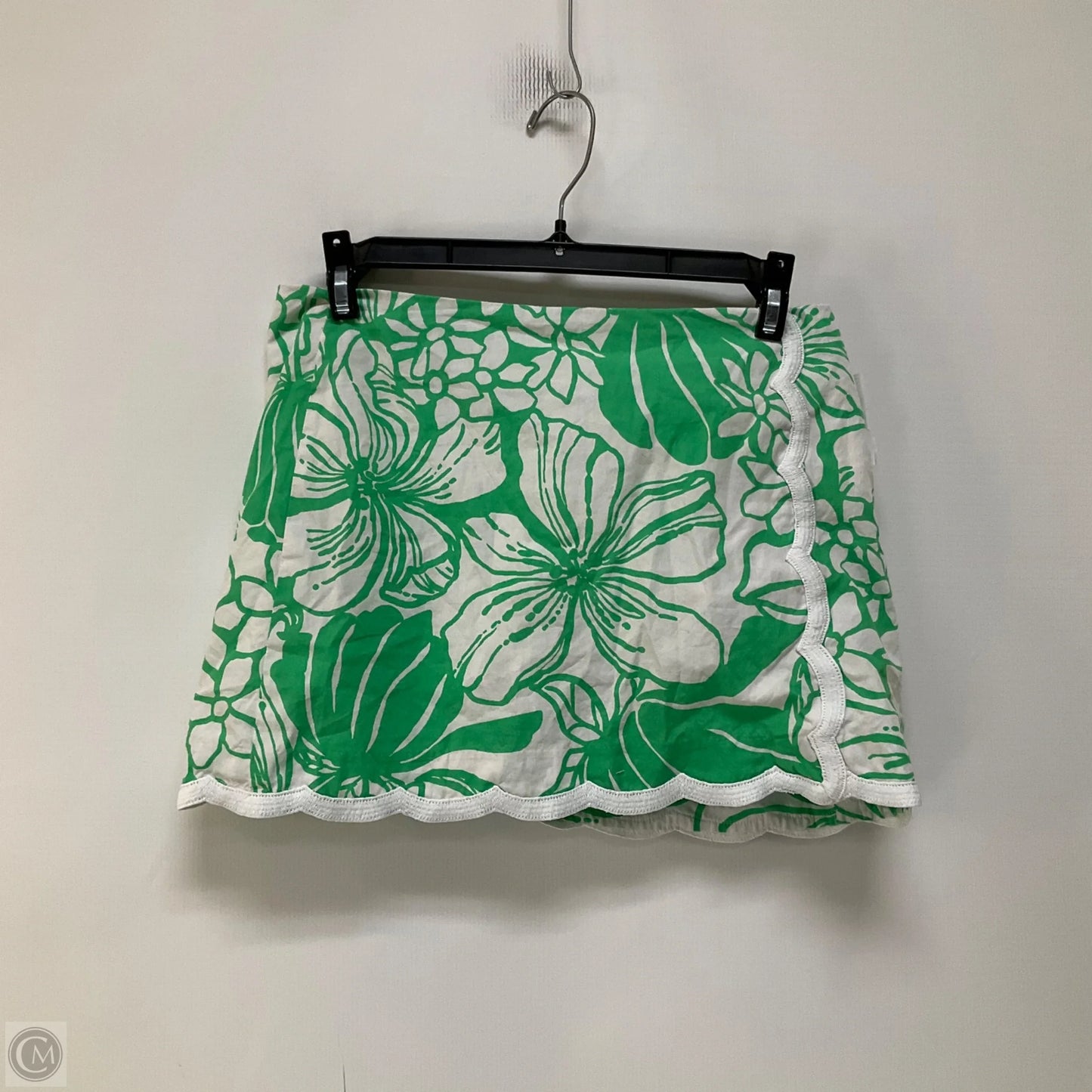 Skort Designer By Lilly Pulitzer In Green & White, Size: 0