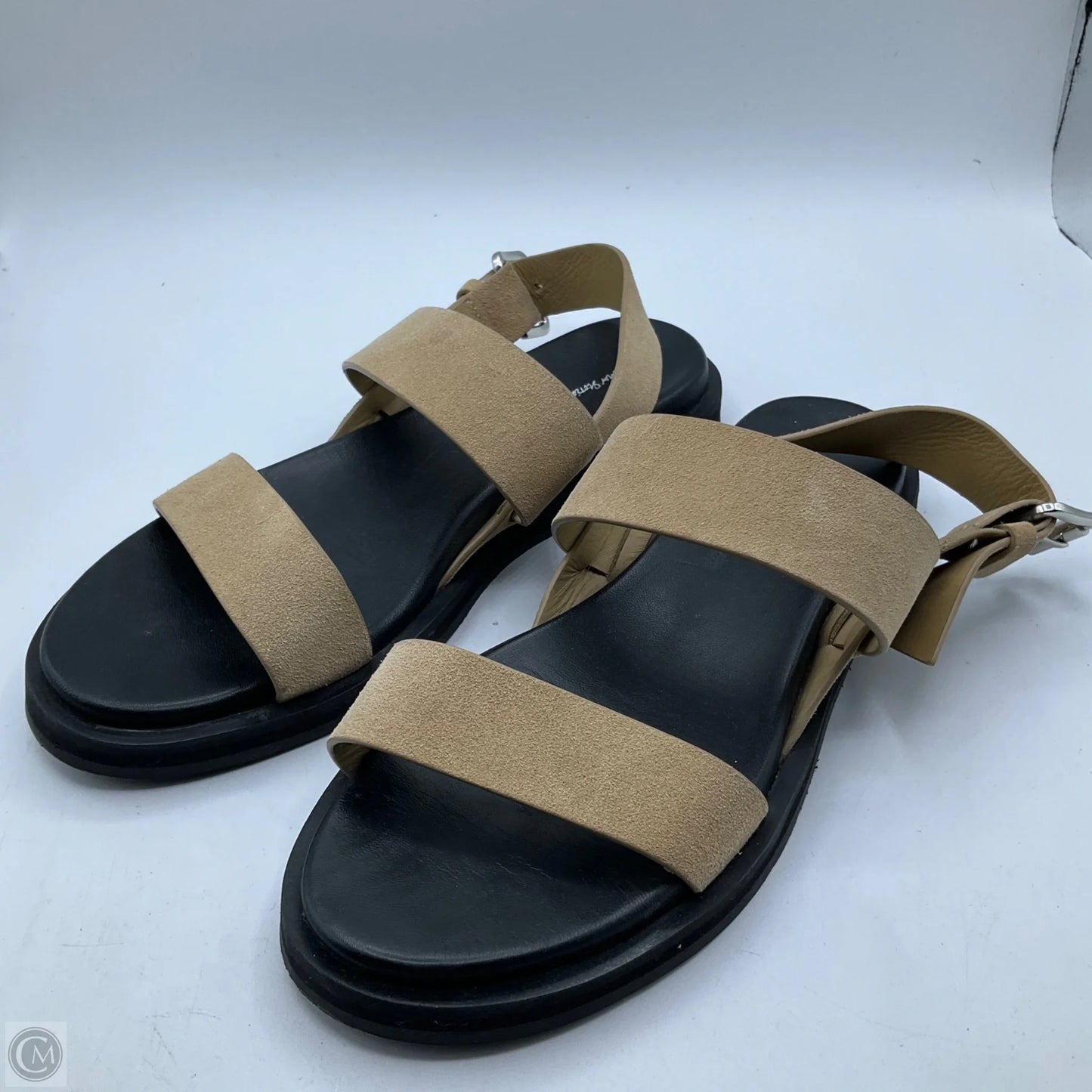 Sandals Flats By Cme In Black & Tan, Size: 8