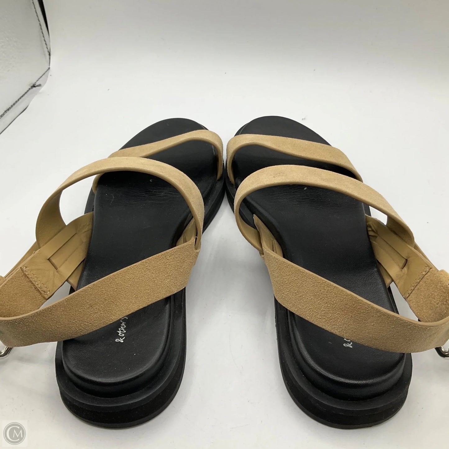 Sandals Flats By Cme In Black & Tan, Size: 8