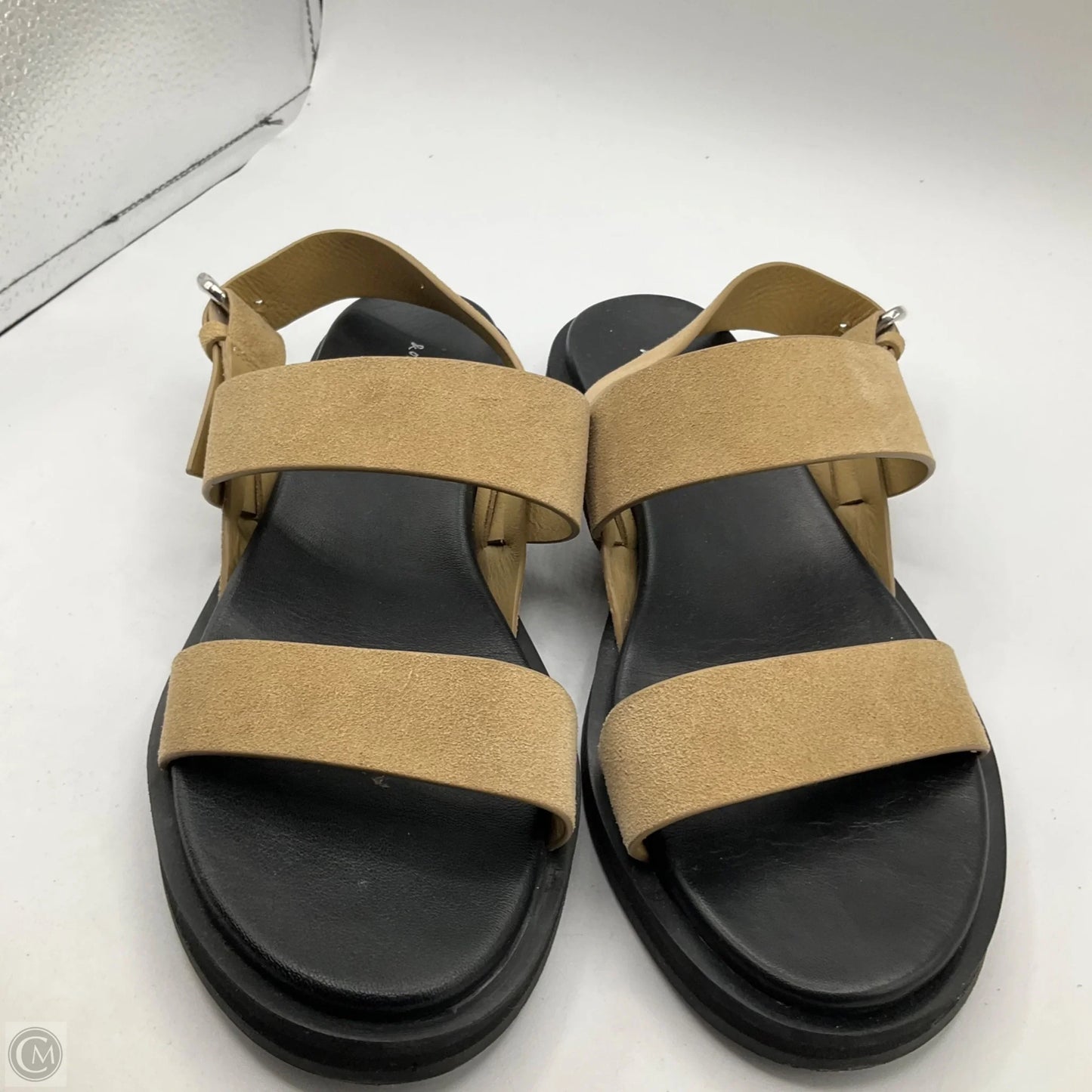Sandals Flats By Cme In Black & Tan, Size: 8
