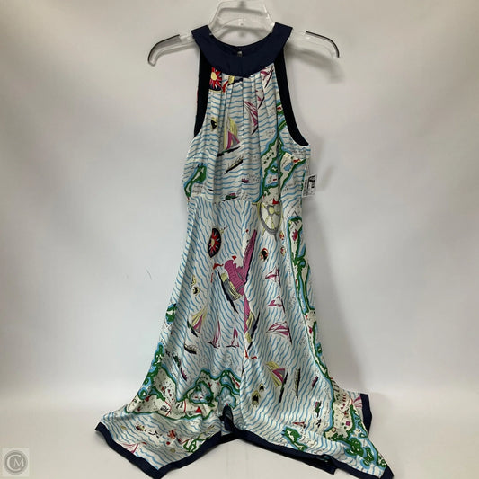 Dress Casual Midi By Eva Franco In Blue & White, Size: 4p