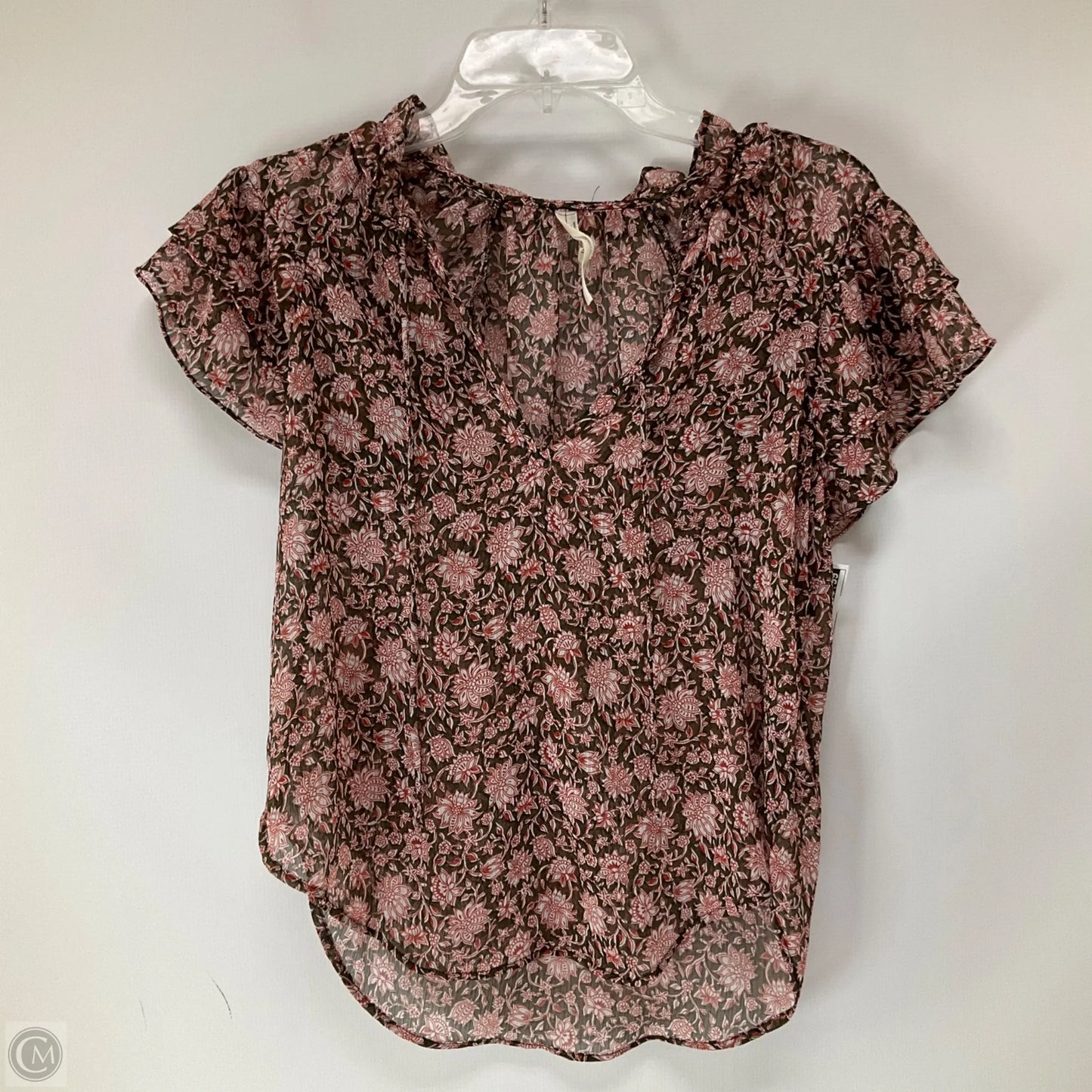 Top Short Sleeve By Anthropologie In Paisley Print, Size: Xs