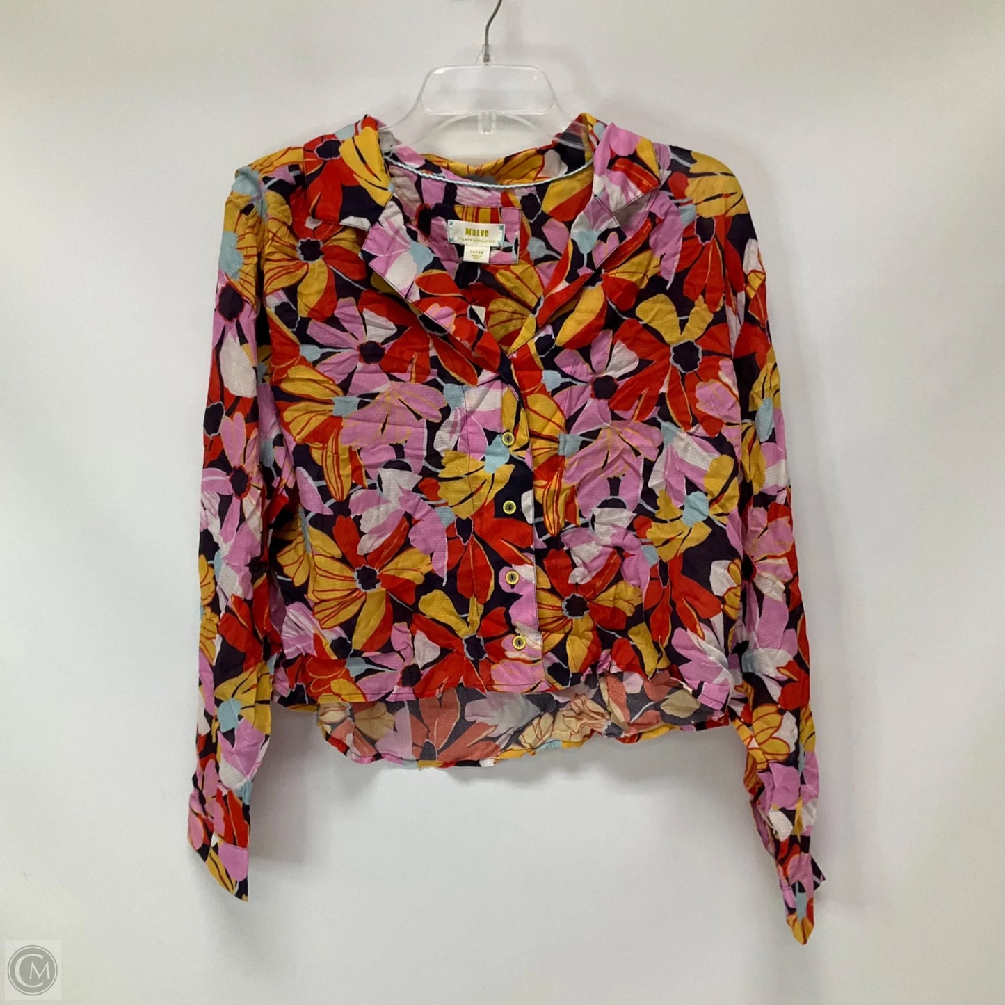 Top Long Sleeve By Maeve In Floral Print, Size: L