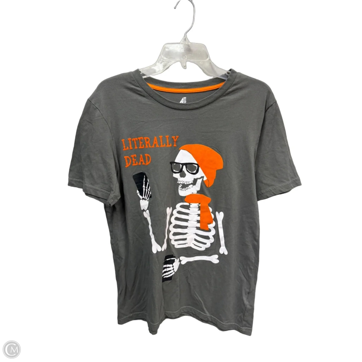 Top Short Sleeve Basic By Cmf In Grey, Size: L