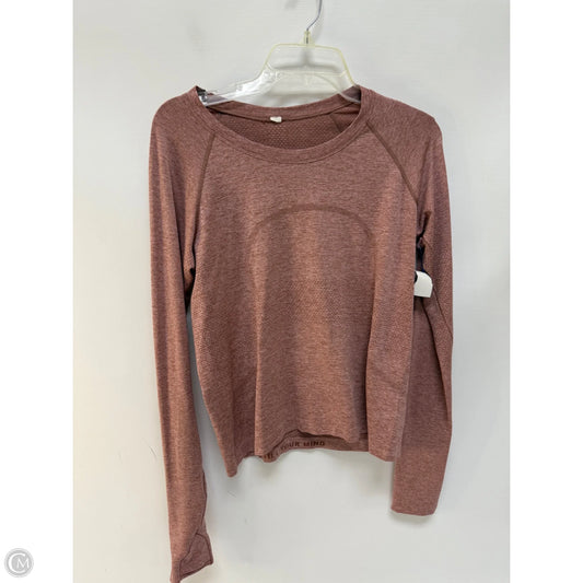 Athletic Top Long Sleeve Crewneck By Lululemon In Pink, Size: 10