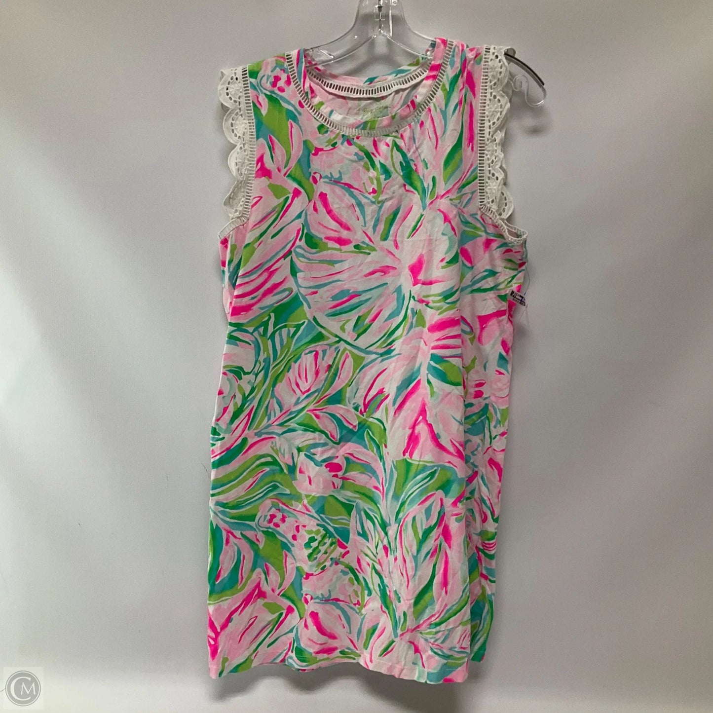 Dress Designer By Lilly Pulitzer In Tropical Print, Size: L