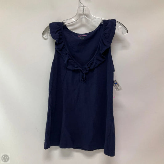 Top Sleeveless Designer By Lilly Pulitzer In Navy, Size: L