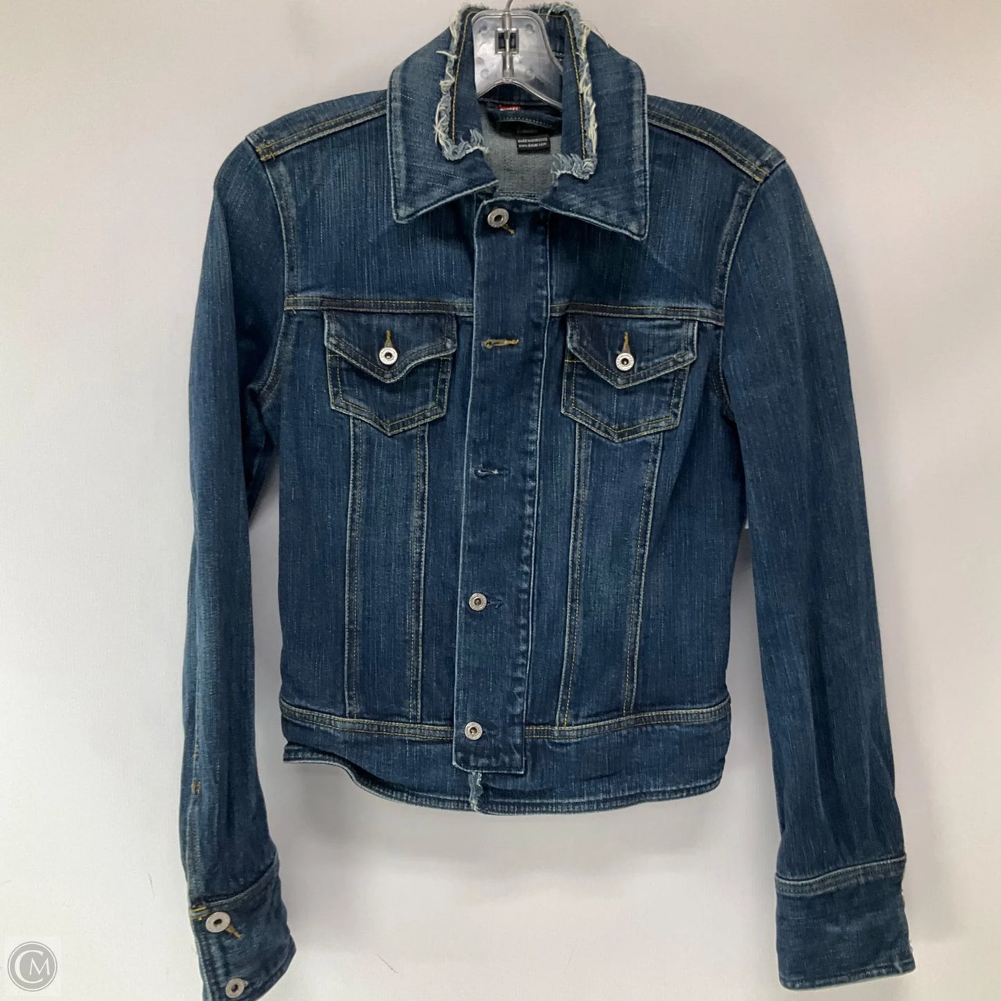Jacket Denim By Diesel In Blue Denim, Size: S