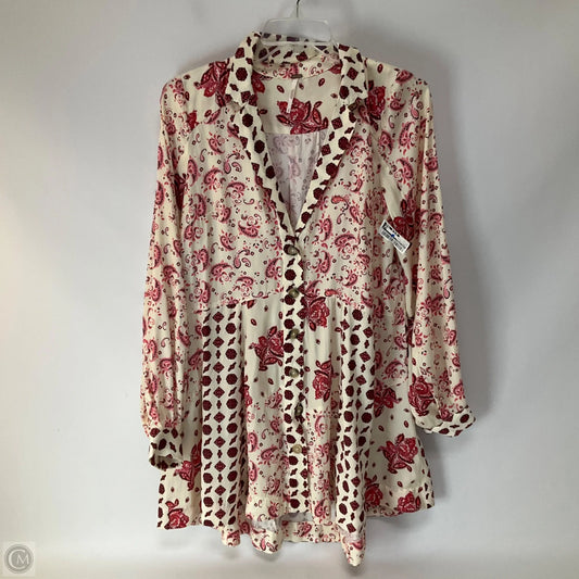Tunic Long Sleeve By Free People In Paisley Print, Size: S