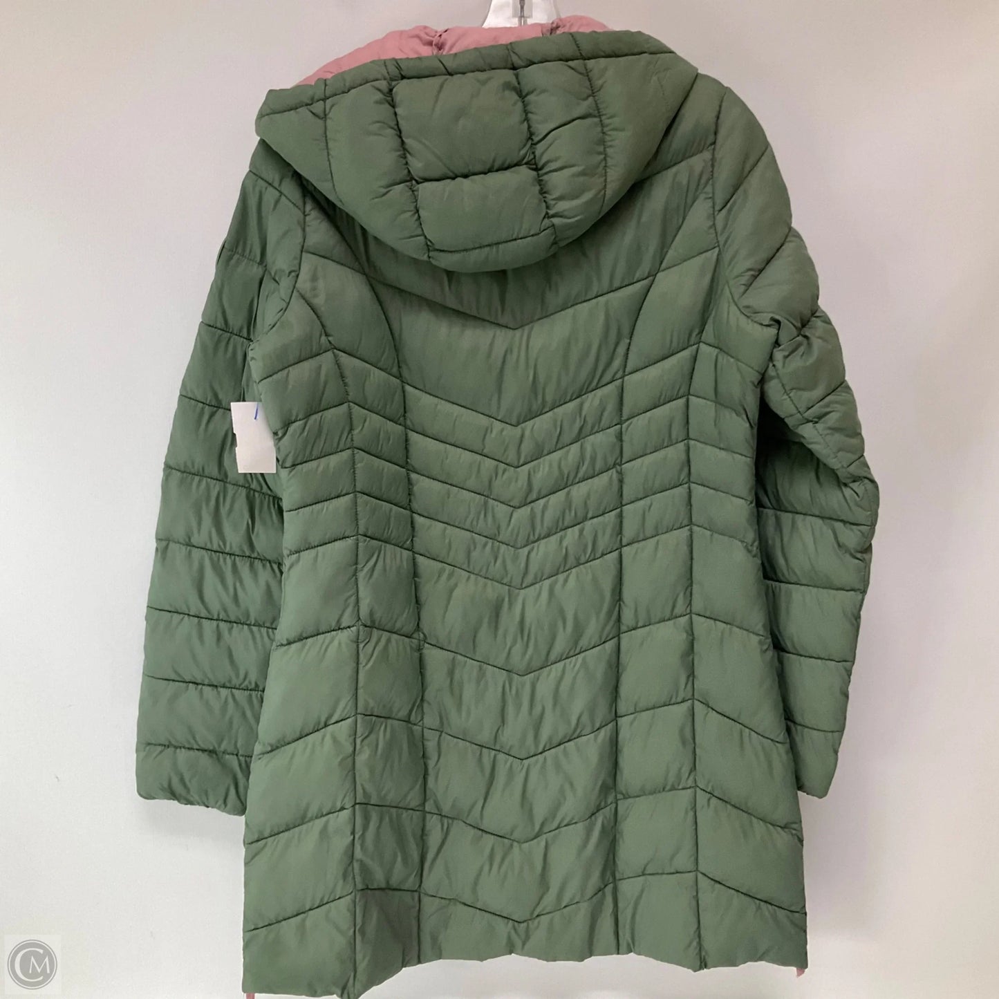 Coat Puffer & Quilted By Reebok In Green & Pink, Size: S