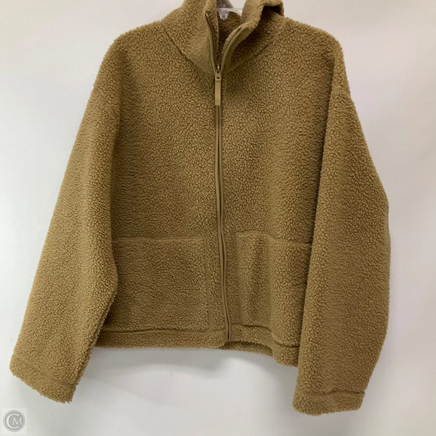 Jacket Faux Fur & Sherpa By H&m In Brown, Size: Xxl