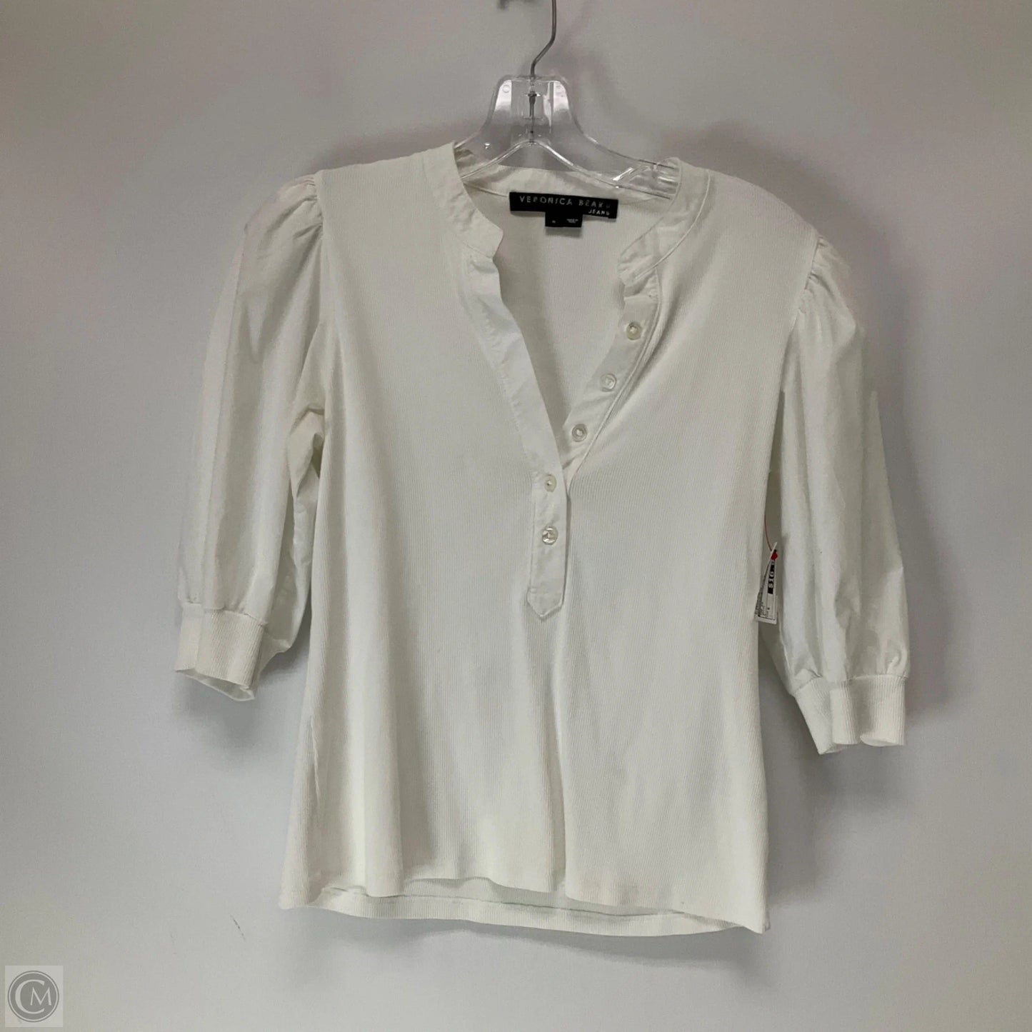 Top Short Sleeve By Veronica Beard In White, Size: S
